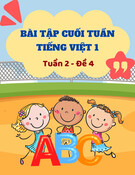 Phiếu bài tập cuối tuần Tiếng Việt 1 - Tuần 2 - Đề 4