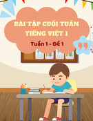 Phiếu bài tập cuối tuần Tiếng Việt 1 - Tuần 1 - Đề 1