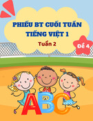 Phiếu bài tập cuối tuần Tiếng Việt 1 - Tuần 2 - Đề 4