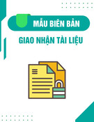 Mẫu Biên bản giao nhận tài liệu (Mẫu 1)