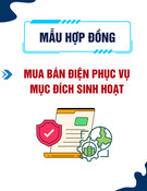 Mẫu Hợp đồng mua bán điện phục vụ mục đích sinh hoạt