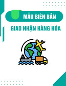 Mẫu Biên bản giao nhận hàng hóa đơn giản