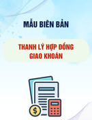 Mẫu Biên bản thanh lý (nghiệm thu) hợp đồng giao khoán