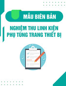 Mẫu Biên bản nghiệm thu linh kiện phụ tùng trang thiết bị
