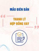 Mẫu Biên bản thanh lý hợp đồng vay