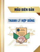 Mẫu Biên bản thanh lý hợp đồng
