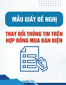 Mẫu Giấy đề nghị thay đổi thông tin trên hợp đồng mua bán điện