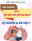 Bài giảng Tự nhiên và Xã hội lớp 1 - Kết nối tri thức - Bài 5: Ôn tập chủ đề gia đình