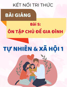 Bài giảng Tự nhiên và Xã hội lớp 1 - Kết nối tri thức - Bài 5: Ôn tập chủ đề gia đình