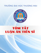 Tóm tắt Luận án Tiến sĩ: Nghiên cứu các yếu tố ảnh hưởng tới sự thành công trong khởi sự kinh doanh của phụ nữ khu vực miền Bắc