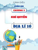 Giáo án Địa lí 10 Cánh diều - Chương 3: Khí quyển