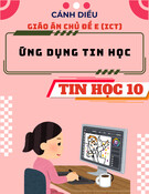 Giáo án Tin học 10 Cánh diều - Chủ đề E (ICT): Ứng dụng tin học