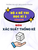 Bộ 4 đề thi cuối kỳ 3 môn Xác suất thống kê năm 2022-2023 có đáp án – Trường đại học Bách khoa TP.HCM