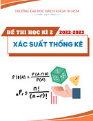 Đề thi cuối kỳ 2 môn Xác suất thống kê năm 2022-2023 có đáp án (Mã đề 2221) – Trường đại học Bách khoa TP.HCM