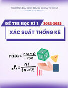 Đề thi cuối kỳ 1 môn Xác suất thống kê năm 2022-2023 có đáp án (Mã đề 2211) – Trường đại học Bách khoa TP.HCM