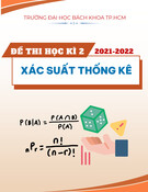 Đề thi cuối kỳ 2 môn Xác suất thống kê năm 2021-2022 có đáp án – Trường đại học Bách khoa TP.HCM