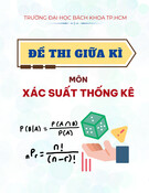 Đề thi giữa học kì môn Xác suất thống kê có đáp án (Đề 1692)