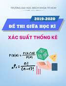 Đề thi giữa học kỳ môn Xác suất thống kê năm 2019-2020 có đáp án (Đề 1913) - Trường đại học Bách khoa TP. HCM