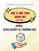 Bộ 3 đề thi học kì 202/203 môn Xác suất và thống kê