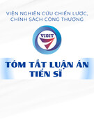 Tóm tắt Luận án Tiến sĩ: Hoàn thiện chính sách bảo vệ quyền lợi người tiêu dùng tại Việt Nam