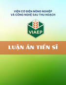Luận án Tiến sĩ: Nghiên cứu công nghệ bảo quản quả chanh leo tím bằng chếphẩm phủ màng từ hỗn hợp sáp ong, sáp cọ và Carboxymethyl cellulose (MW- CMC)