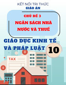 Giáo án Giáo dục Kinh tế và Pháp luật 10 Kết nối tri thức - Chủ đề 3: Ngân sách nhà nước và thuế