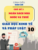 Giáo án Giáo dục Kinh tế và Pháp luật 10 Cánh diều - Chủ đề 3: Ngân sách nhà nước và thuế