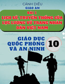 Giáo án Giáo dục Quốc phòng và An ninh 10 Cánh diều - Bài 1: Lịch sử, truyền thống của lực lượng vũ trang nhân dân Việt Nam