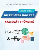 Đề thi giữa kì 2 môn Xác suất thống kê năm học 2020-2021 có đáp án (Mã đề 2021) – Trường Đại học Bách khoa TP.HCM