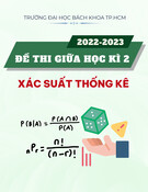 Đề kiểm tra giữa kì 2 môn Xác suất thống kê năm học 2022-2023 có đáp án (Mã đề 2231) – Trường Đại học Bách khoa TP.HCM