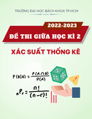Đề kiểm tra giữa học kì 2 môn Xác suất thống kê năm học 2022-2023 có đáp án (Mã đề 2221) – Trường Đại học Bách khoa TP.HCM