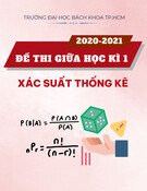 Đề kiểm tra giữa học kì 1 môn Xác suất thống kê học kì 2021 có đáp án – Trường Đại học Bách khoa TP.HCM
