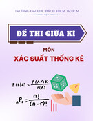 Đề thi giữa học kỳ môn Xác suất thống kê năm học 2016-2017 có đáp án (Đề 1621) – Trường Đại học Bách khoa TP. HCM