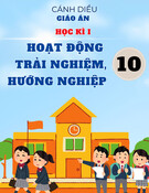Giáo án Giáo dục Hoạt động trải nghiệm 10 Cánh diều - Học kì 1
