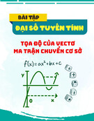 Đại số tuyến tính: Bài tập phần tọa độ của vectơ - Ma trận chuyển cơ sở