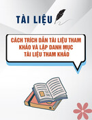 Tài liệu Hướng dẫn cách trích dẫn tài liệu tham khảo và lập danh mục tài liệu tham khảo