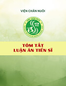 Tóm tắt Luận án Tiến sĩ: Nghiên cứu chọn tạo hai dòng gà lông màu HTP và RTN