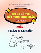 Bộ 23 đề thi kết thúc học phần môn Toán cao cấp năm học 2015-2016 - Học viện Nông nghiệp Việt Nam