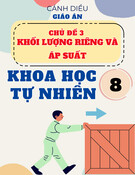 Giáo án Khoa học tự nhiên 8 Cánh diều - Chủ đề 3: Khối lượng riêng và áp suất