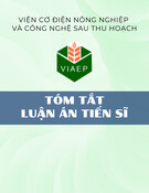 Tóm tắt Luận án Tiến sĩ: Nghiên cứu công nghệ bảo quản quả chanh leo tím bằng chế phẩm phủ màng từ hỗn hợp sáp ong, sáp cọ và carboxymethyl cellulose (MW-CMC)