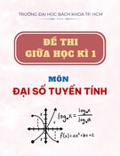 Đề thi giữa học kì môn Đại số tuyến tính năm học 2017-2018 có đáp án - Trường Đại học Bách khoa TP.HCM (Ca 1)