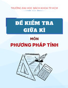 Đề kiểm tra giữa kì môn Phương pháp tính có đáp án - Trường Đại học Bách khoa TP.HCM (Đề số 1856)