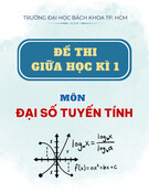 Đề thi giữa kì môn Đại số tuyến tính năm 2019 - Trường Đại học Bách khoa TP.HCM (Mã đề thi 1101)