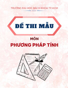Đề thi mẫu môn Phương pháp tính có đáp án - Trường Đại học Bách khoa TP.HCM