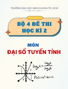 Bộ 4 đề thi cuối học kì 2 môn Đại số tuyến tính năm học 2022-2023 có đáp án - Trường Đại học Bách khoa TP.HCM