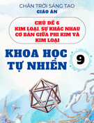 Giáo án Khoa học tự nhiên 9 Chân Trời Sáng Tạo - Chủ đề 6: Kim loại. Sự khác nhau cơ bản giữa kim loại và phi kim