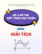 Bộ 4 đề thi kết thúc học phần môn Giải tích năm 2017 có đáp án - Học viện Nông nghiệp Việt Nam