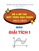 Bộ 4 đề thi cuối kì 1 môn Giải tích 1 năm học 2022-2023 có đáp án - Trường Đại học Bách khoa TP.HCM (Mã đề 2211, 2212, 2213, 2214)