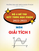 Bộ 4 đề thi cuối kì 1 môn Giải tích 1 năm học 2022-2023 có đáp án - Trường Đại học Bách khoa TP.HCM
