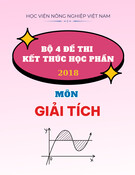 Bộ 4 đề thi kết thúc học phần môn Giải tích năm 2018 có đáp án - Học viện Nông nghiệp Việt Nam